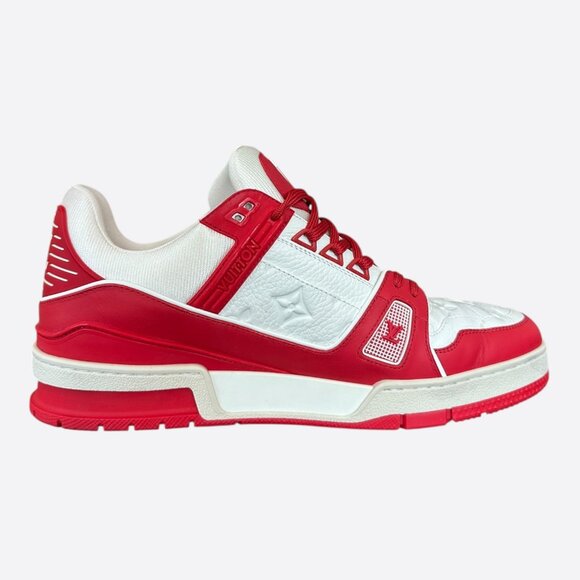 Louis Vuitton Product Red & White Monogram Trainers - Picture 5 of 8